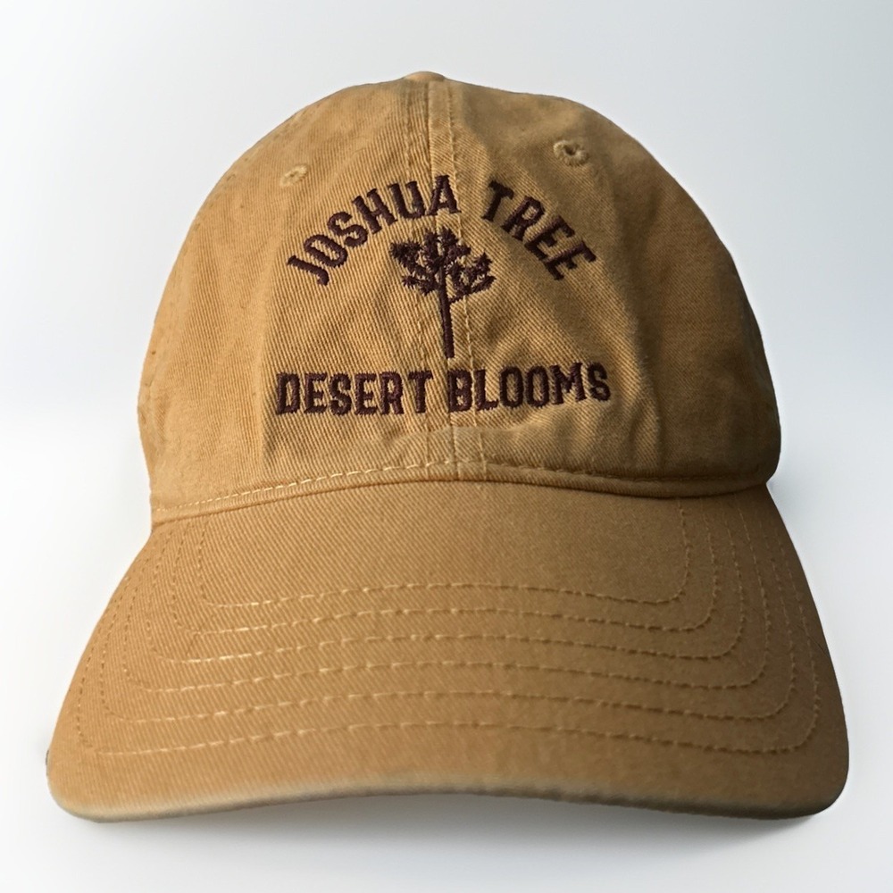 Joshua Tree Hat Cap Strap Back Orange Desert Blooms Embroidered Mighty Fine